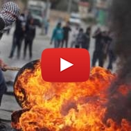 Palestinians burn tires in protest against Israel