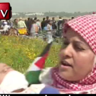 Maryam Abu Qandil (L), a three-month-old baby brought to the Gaza riots. (screenshot)