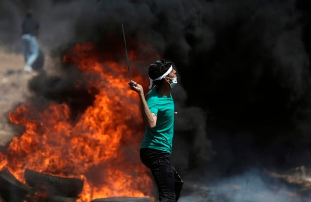 Palestinian rioters