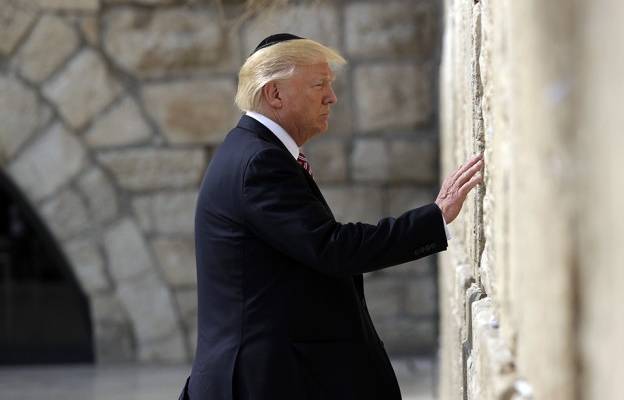 President Donald Trump visits the Western Wall in Jerusalem. (AP/Evan Vucci)