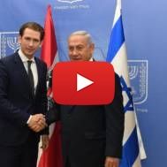 PM Netanyahu and Austrian Chancellor Kurz. (Haim Zach/GPO)