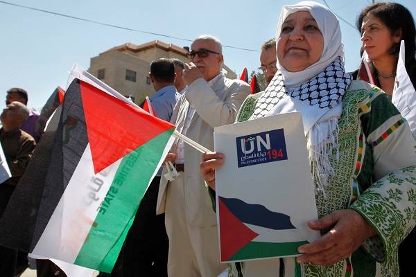 Mother of 5 Palestinian terrorists, Latifa Abu Hmeid. (AP Photo/Majdi Mohammed)