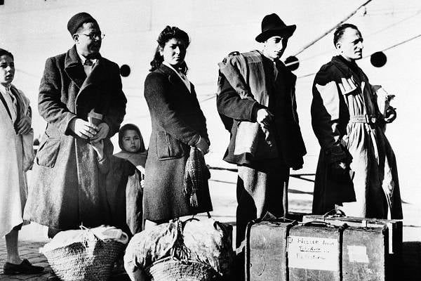 Jewish refugees from North Africa arrive in 1944. (AP Photo)