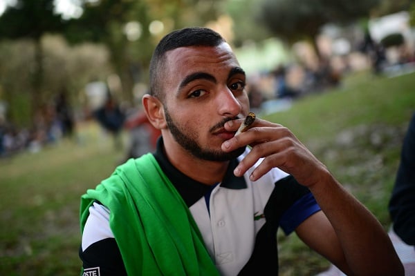 Marijuana smoker. (Tomer Neuberg/FLASH90)