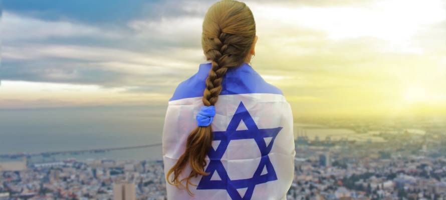 Girl with Israeli Flag