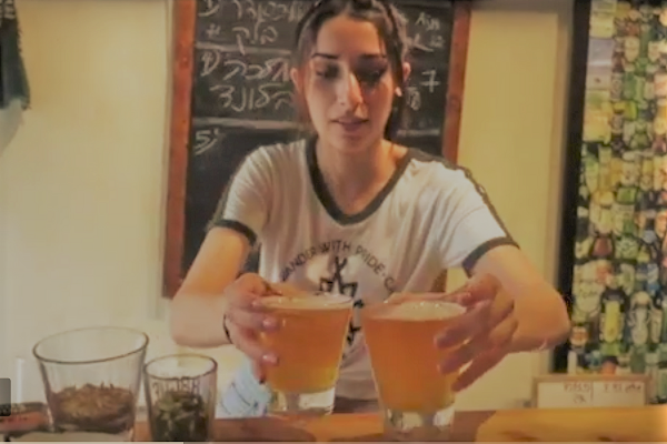 Craft beer in Jerusalem. (screenshot)