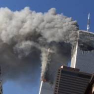 The Twin Towers during the 9/11 attacks. (AP/Richard Drew)