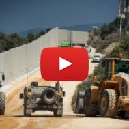 New concrete security barrier between Israel and Lebanon. (Basel Awidat/Flash90)