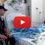 A Palestinian child patient in an Israeli hospital. (Screenshot)