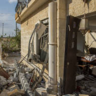 Israeli home hit by a rocket fired from the Gaza Strip. (Flash90)