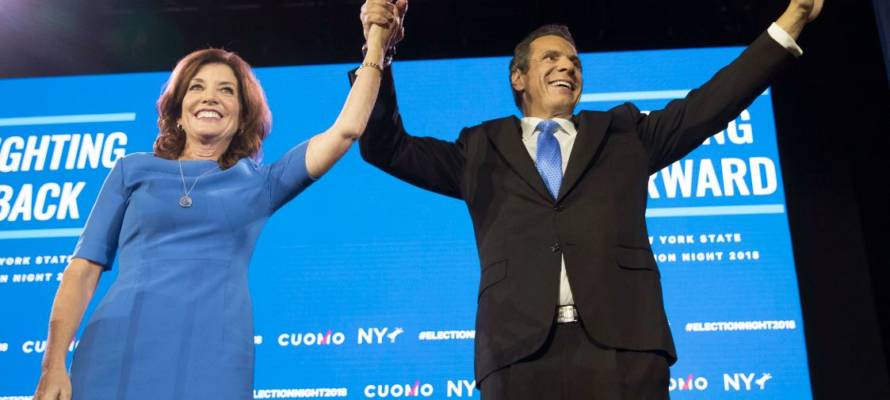 Democrats Andrew Cuomo and Kathy Hochul
