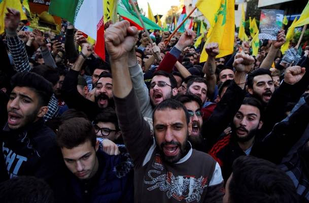 Hezbollah supporters in Beirut