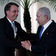 Brazil's President-elect Jair Bolsonaro, left, and Israel's Prime Minister Benjamin Netanyahu. (Leo Correa/Pool Photo via AP)