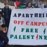 Anti-Israel activists. (Screenshot)