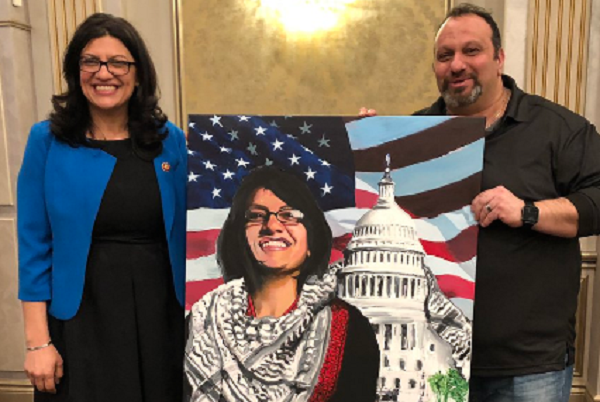 Rashida Tlaib (D-Mich.) and Abbas Hamideh. (Twitter)