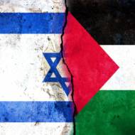 Israeli and Palestinian Flag