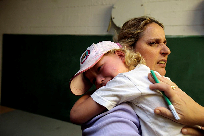 mother child bomb shelter