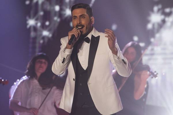 Israeli Eurovision contestant Kobi Marimi. (Noam Revkin Fenton/Flash90)