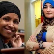 Ilhan Omar (L) (AP Photo/Susan Walsh); Linda Sarsour (AP/Henny Ray Abrams).