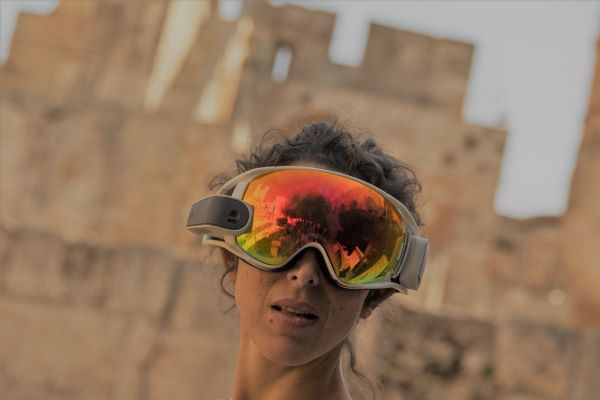 Augmented reality glasses at the Tower of David Museum in Jerusalem's Old City. (Hadas Parush/Flash90)