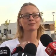 Israeli mother whose home was hit by Palestinian rocket. (screenshot)