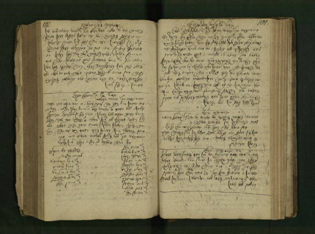 A document from Halberstadt, Germany, written in the 18th century. (Israel National Library via AP)