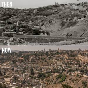 Comparison picture, the City of David Moders Jerusalem 2016 population 880,000 and growing. (Israel Rising: Ancient Prophecy/ Modern Lens)
