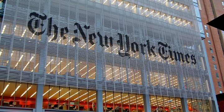 The headquarters of The New York Times