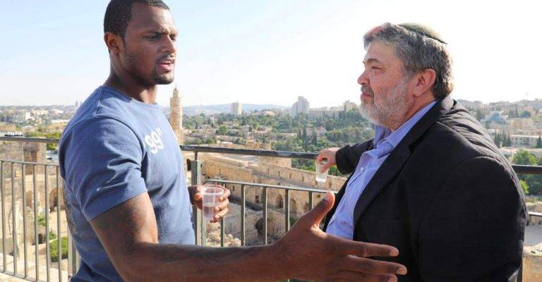 Houston Texans player Deshaun Watson and Jon Medved