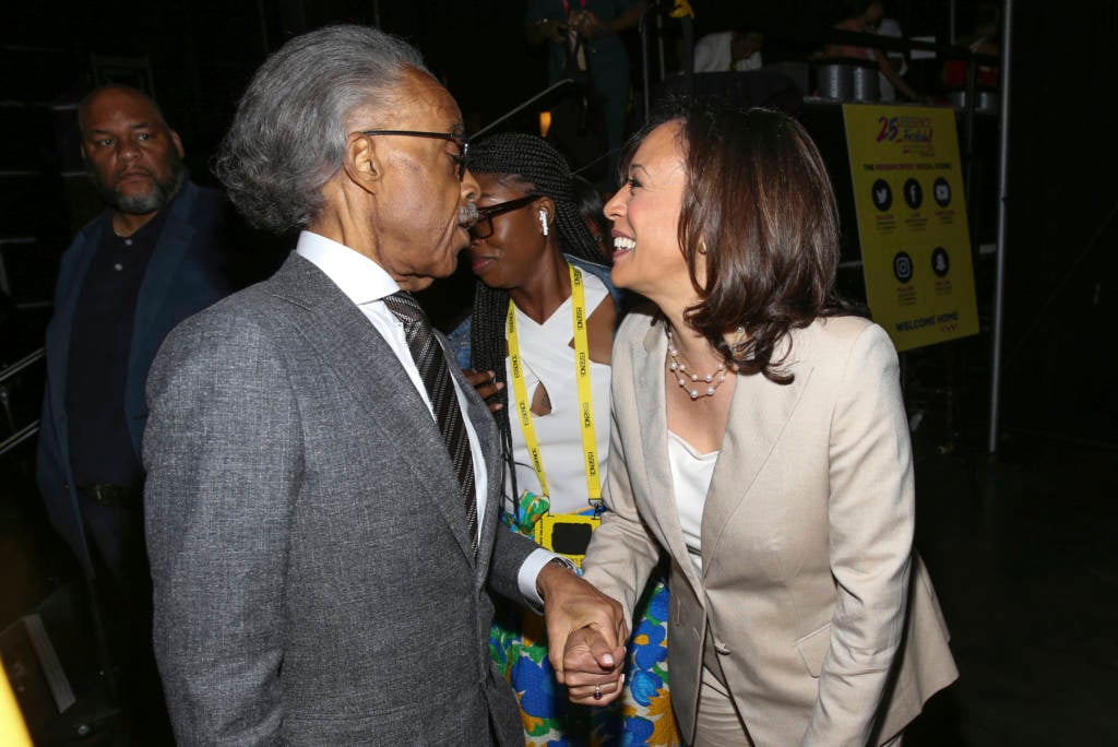 Rev. Al Sharpton and Sen. Kamala Harris