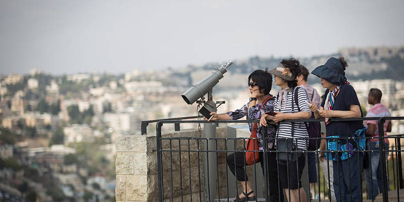 Jerusalem tourists Mount of Olives