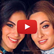 Miss Israel Adar Gandelsman (L) and Miss Iraq Sarah Idan