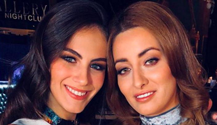 Miss Israel Adar Gandelsman (L) and Miss Iraq Sarah Idan