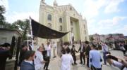 Dedication of Torah scroll at restored synagogue in Ukraine