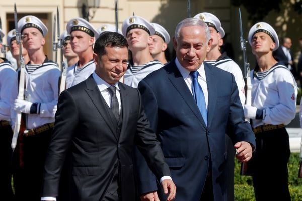 Ukrainian President Volodymyr Zelenskiy, and PM Benjamin Netanyahu