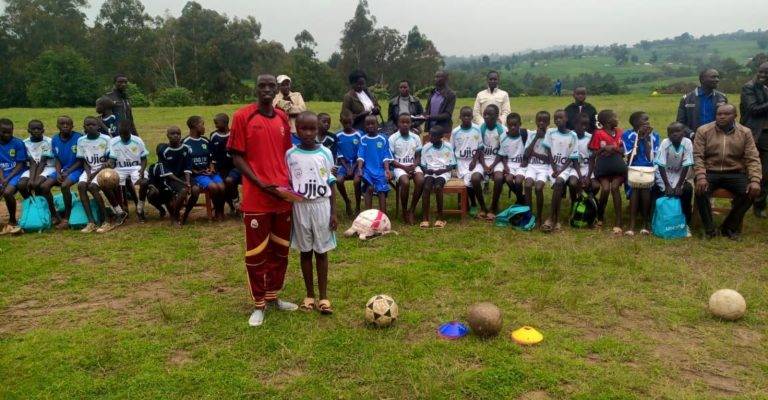 Kenyan kids wearing soccer jersey donated by Israeli peers from The Equalizer