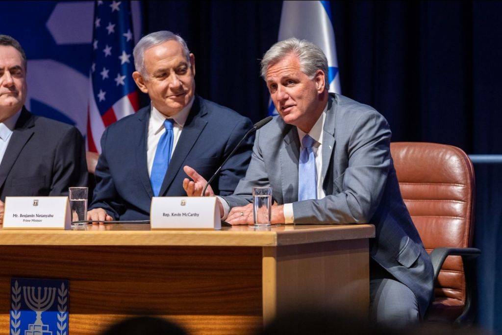 Kevin McCarthy and Benjamin Netanyahu