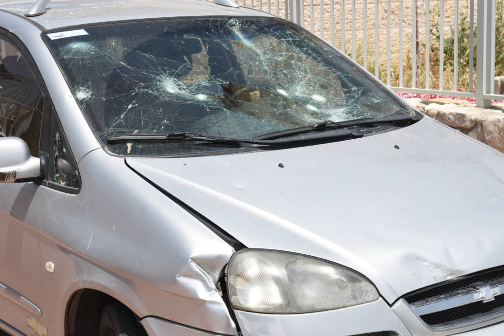 broken car windshield