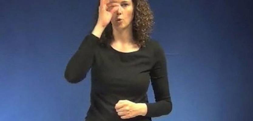Belgian University post of "hooked-nose" gesture for "Jew" in sign language video. (Twitter)