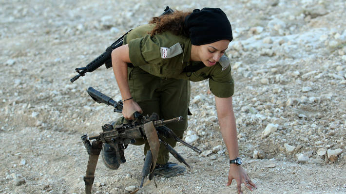 IDF woman army drill