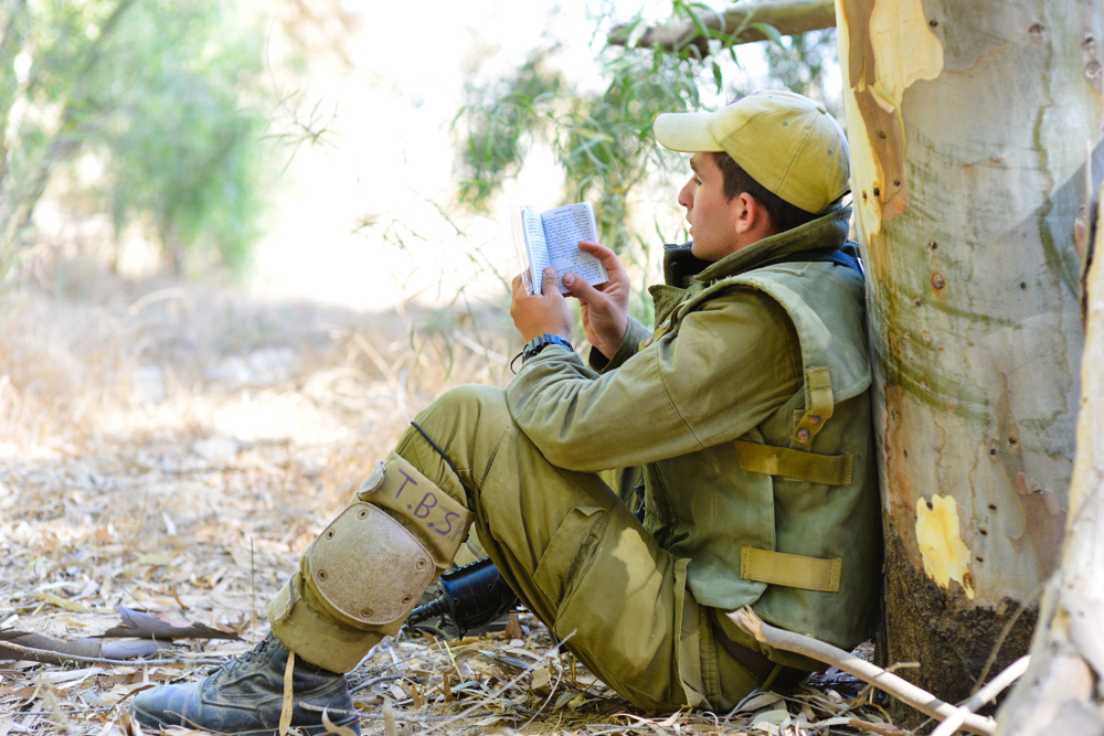 IDF soldier reading