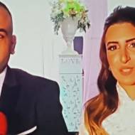 Efrat Elhadad and groom on wedding day