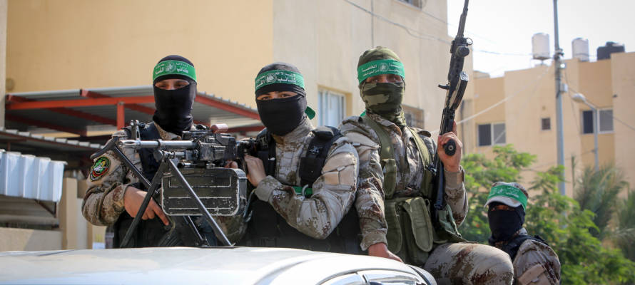 Hamas terrorists in the Gaza Strip