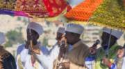 Kessim, religious leaders of the Ethiopian Jews, lead the Sigd pray in Jerusalem, Israel. (Shutterstock)