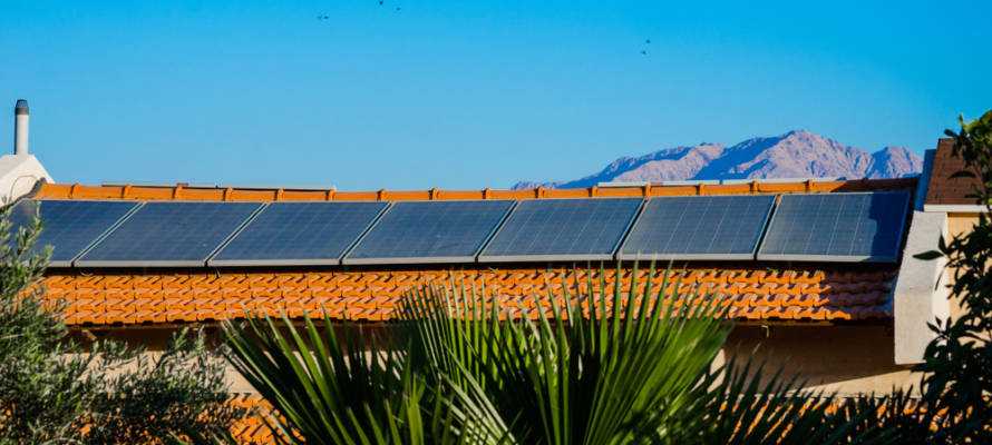 Solar panels on a house in Israel (Shutterstock)