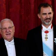 King Felipe VI of Spain and Israeli President Reuven