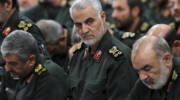 Gen. Qassem Soleimani, center, attends a meeting in Tehran, Iran.