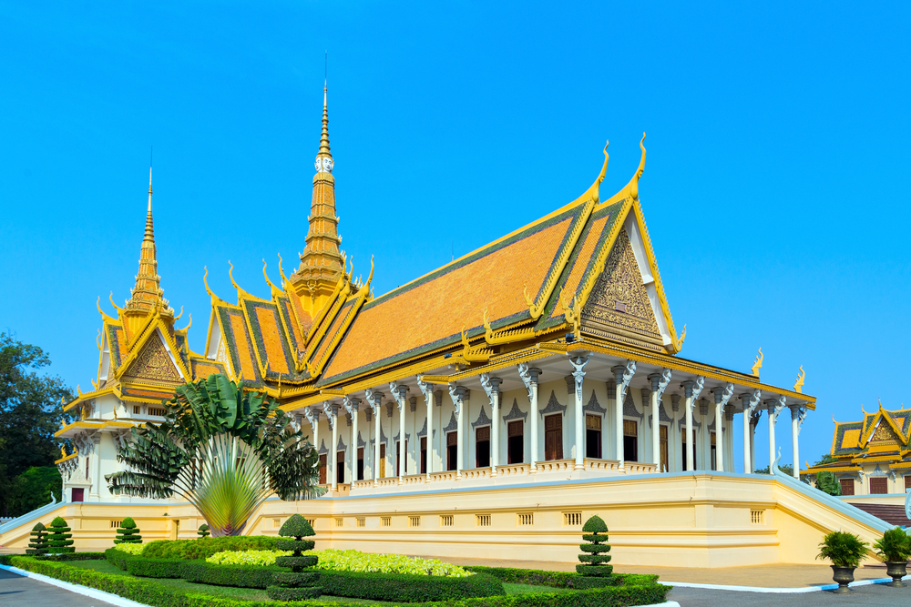 Royal Palace exterior in Phnom Penh, Cambodia (Shutterstock)