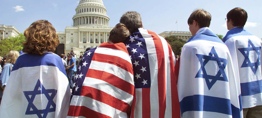 A rally of supporters of Israel at the Capitol in Washington