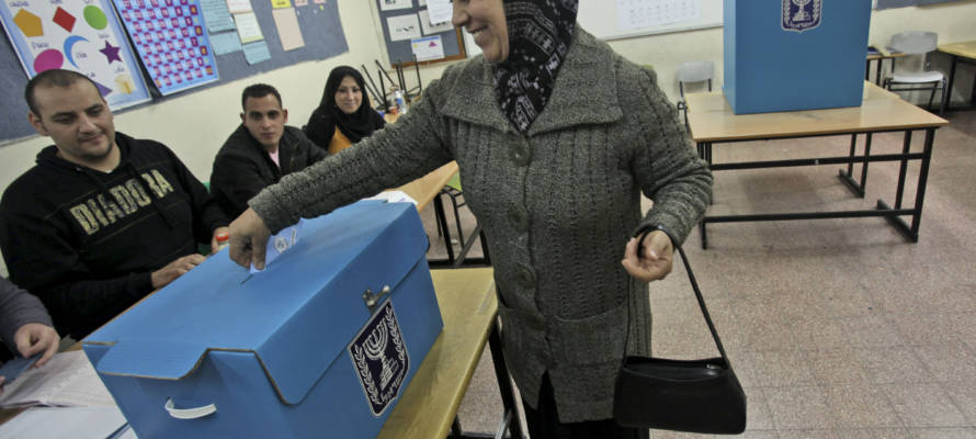 Israeli Arab woman voting